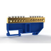 Шина нулевая на DIN-изоляторе 8х12мм 12 отвер. латунь TOKOV ELECTRIC TKE-BCB-812-12-DIN/N