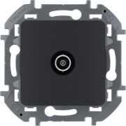 Розетка телевизионная TV Inspiria 2дБ 0-2400мГц с топологией «звезда» механизм антрацит IEK 673853