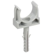 Держатель для труб (клипса) CT20 с защелкой и дюбелем без винта ELASTA IEK CTA10MP-CT20-K41-100