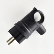 Вилка 16А 2P+PE 220-240В IP44 с ручкой каучук LEZARD 106-0400-0109/109